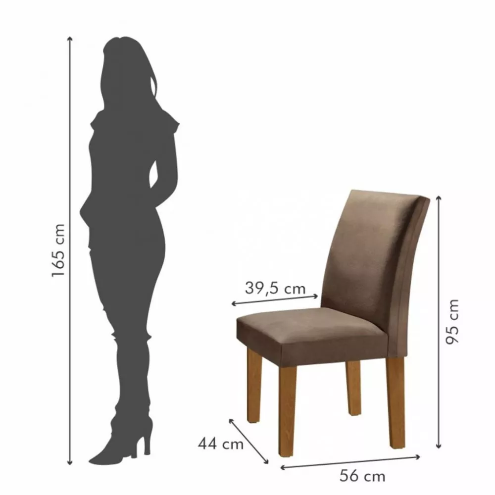 Conjunto Sala de Jantar Mesa 120cm 4 Cadeiras Espanha Cel Móveis