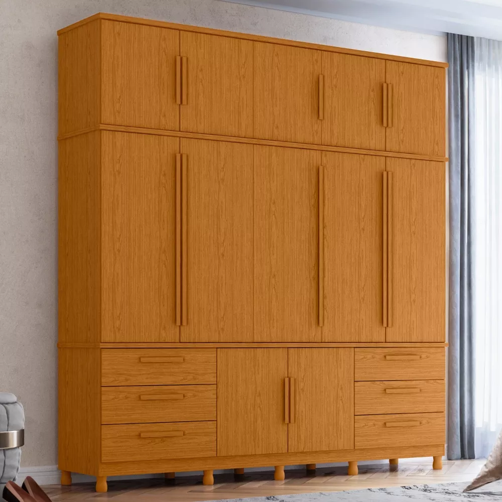 Guarda Roupa Casal 12 Portas 6 Gavetas Titan Albatroz