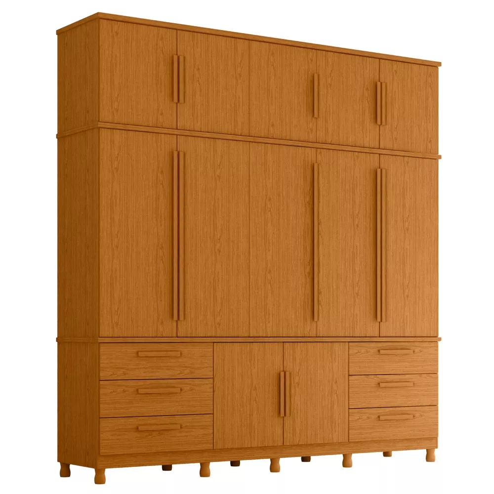 Guarda Roupa Casal 12 Portas 6 Gavetas Titan Albatroz