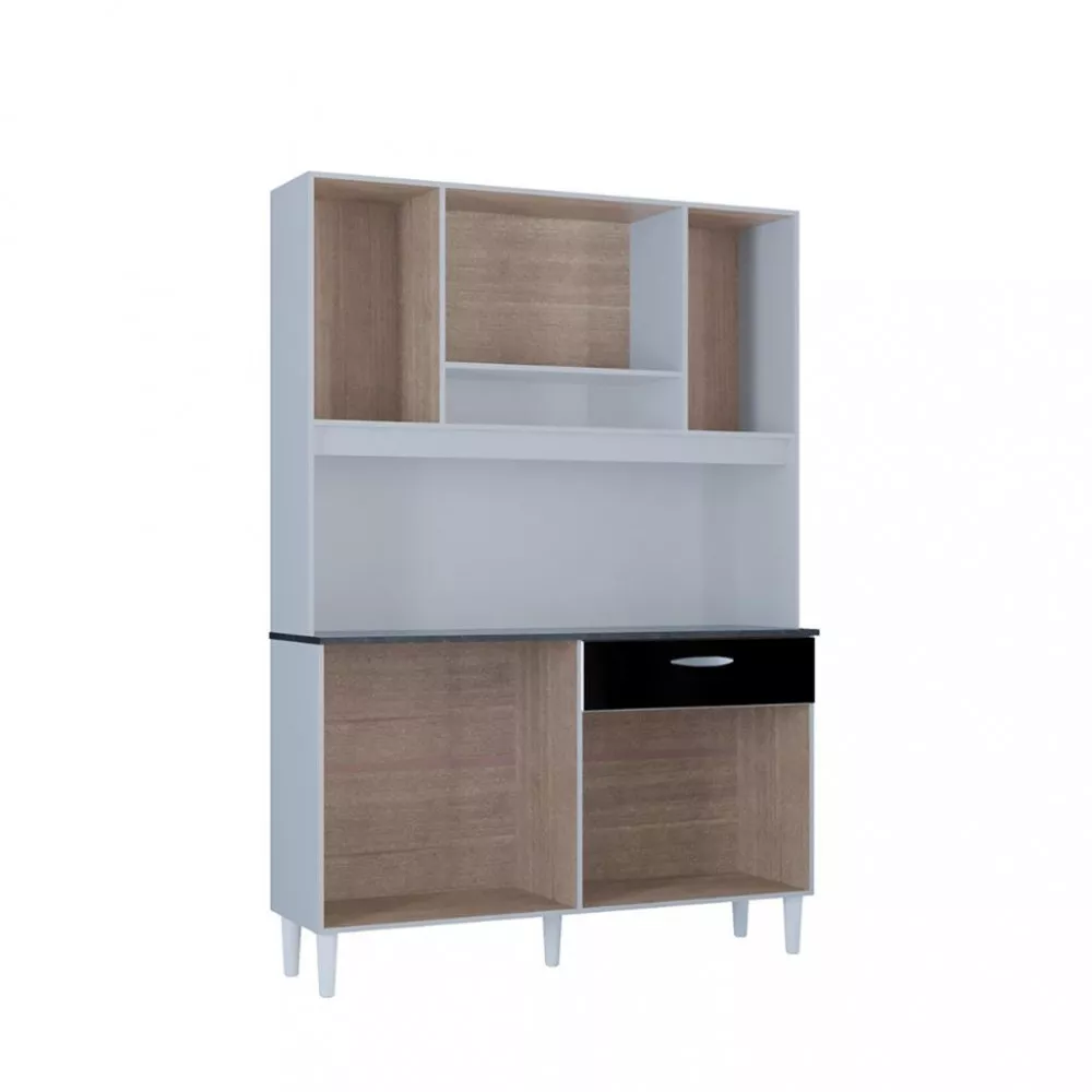Cozinha Compacta 8 Portas 1 Gaveta Coral Poquema