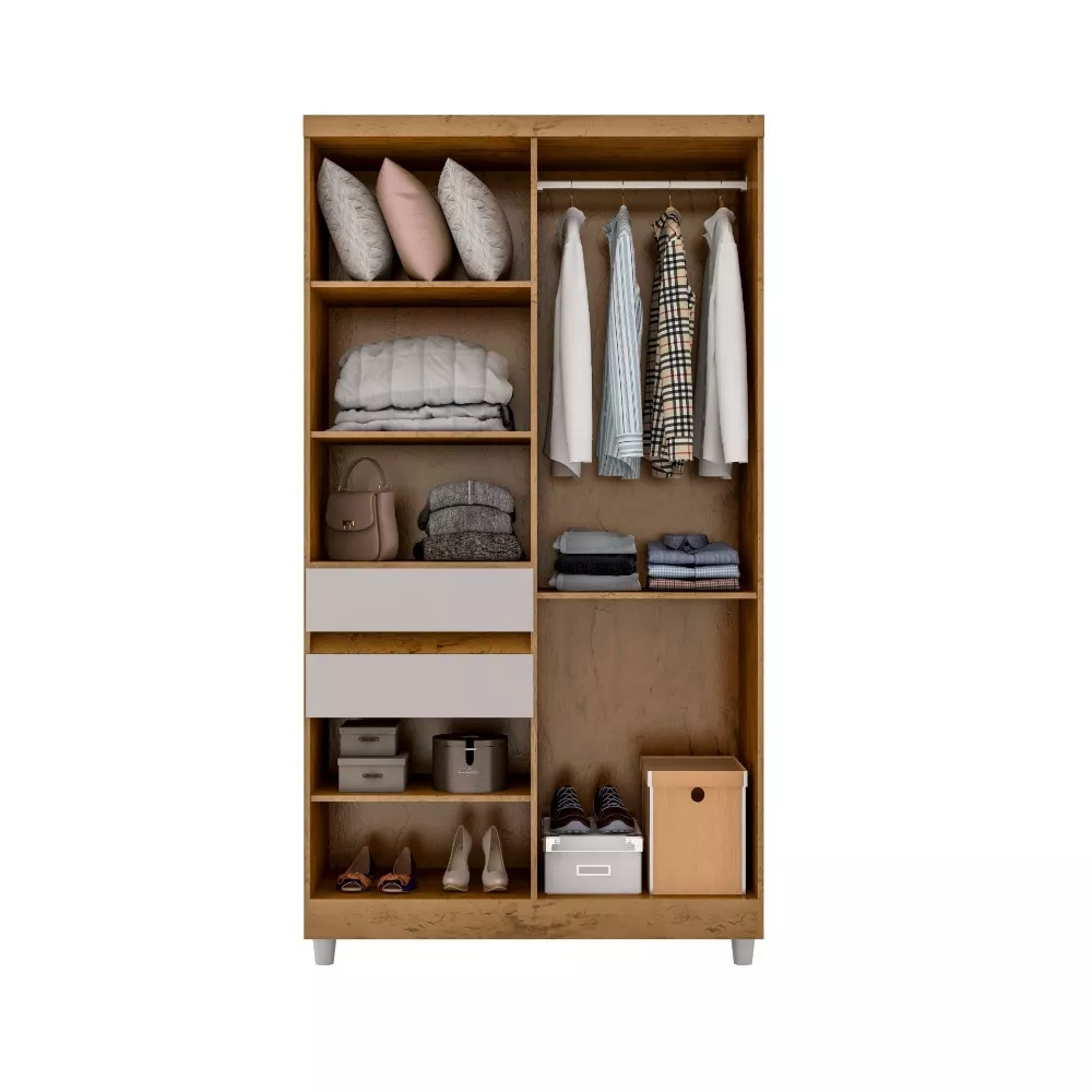 Guarda Roupa 6 Portas 2 Gavetas 2260 Araplac