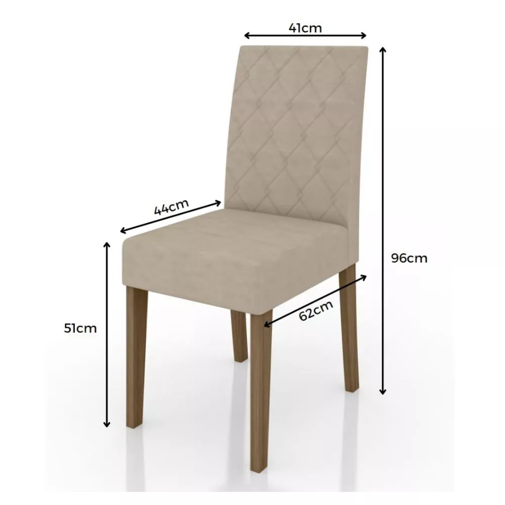 Conjunto Sala de Jantar 4 Cadeira Helo Poliman