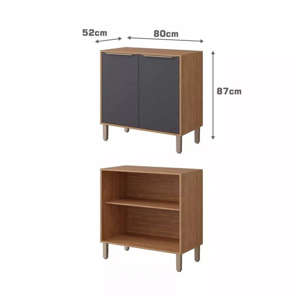 Balcão 2 Portas 80cm com Tampo em MDF Divina MGM Móveis