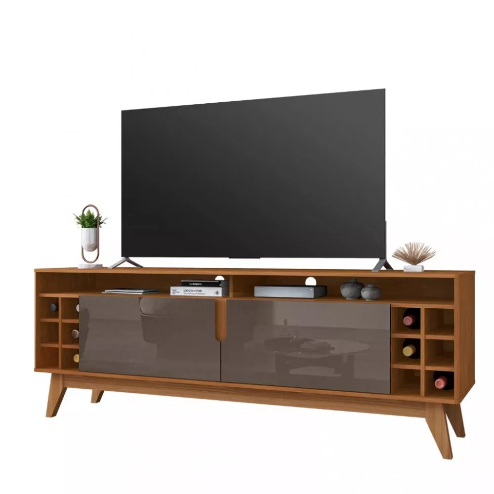 Rack para TV Até 60 Polegadas 2 Portas 135cm Wine Casa D