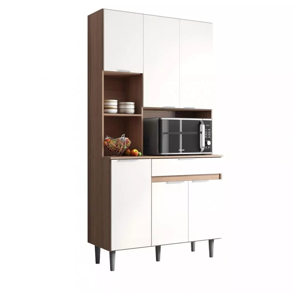 Image 1 of 4 of Cozinha Compacta Kit 6 Portas 6 Portas 1 Gaveta Nubia Poliman