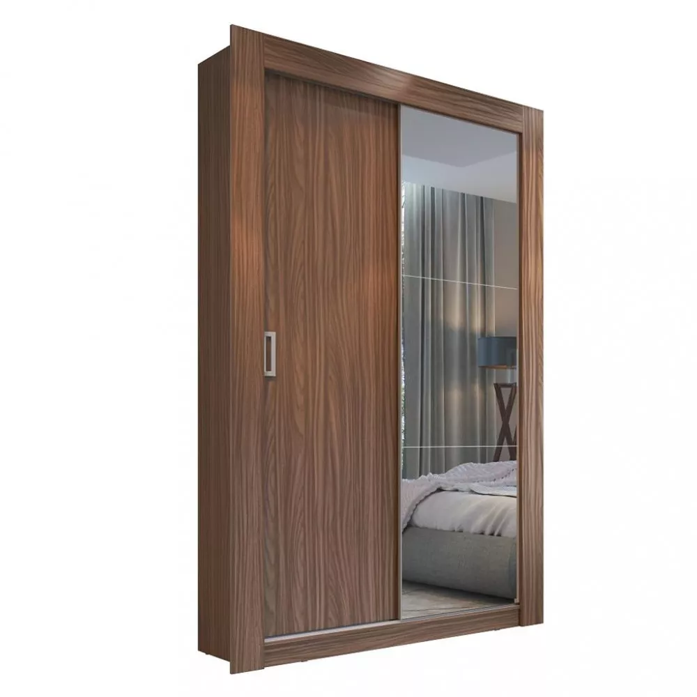 Guarda Roupa Solteiro com Espelho 2 Portas de Correr PH1728 Herval