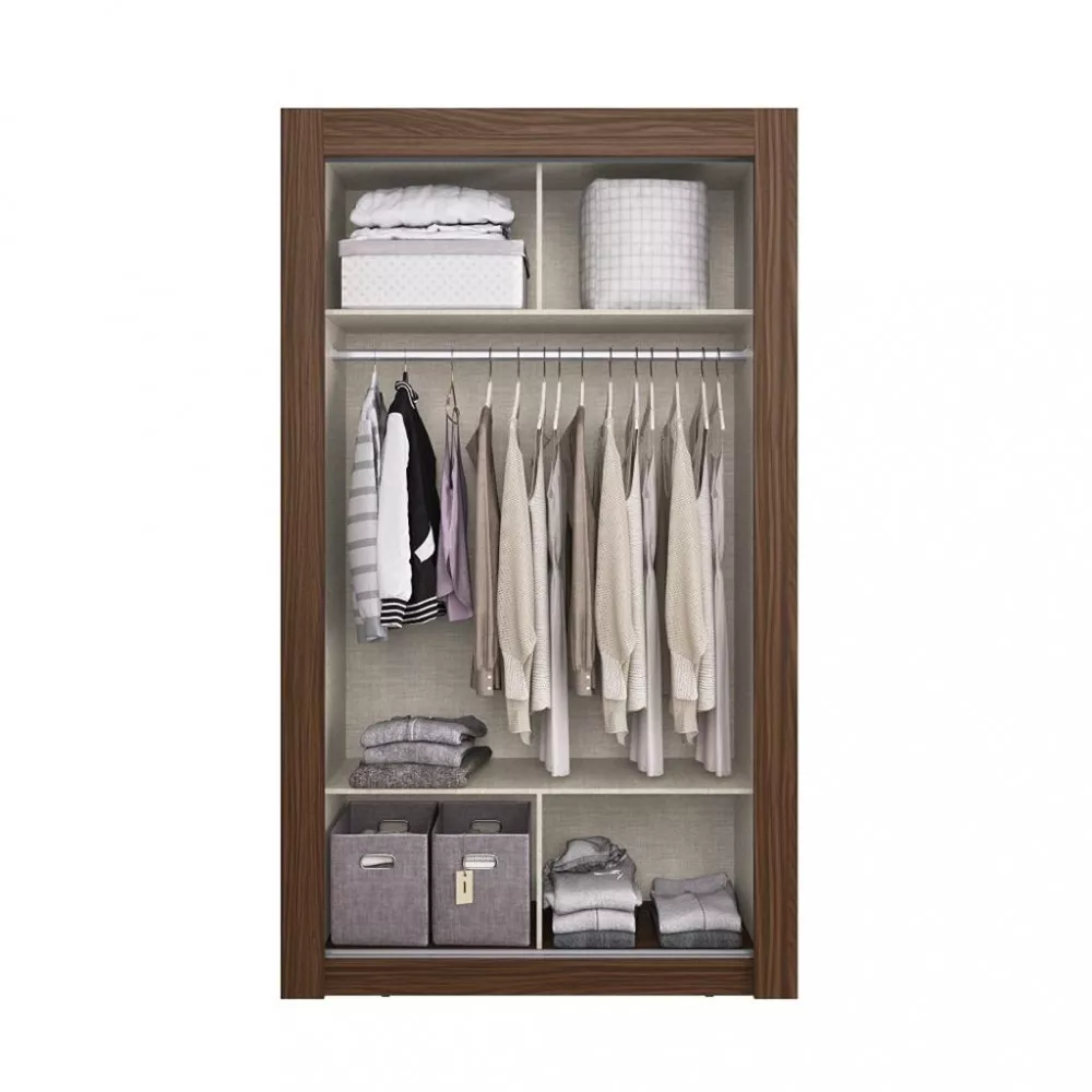 Guarda Roupa Solteiro com Espelho 2 Portas de Correr PH1728 Herval