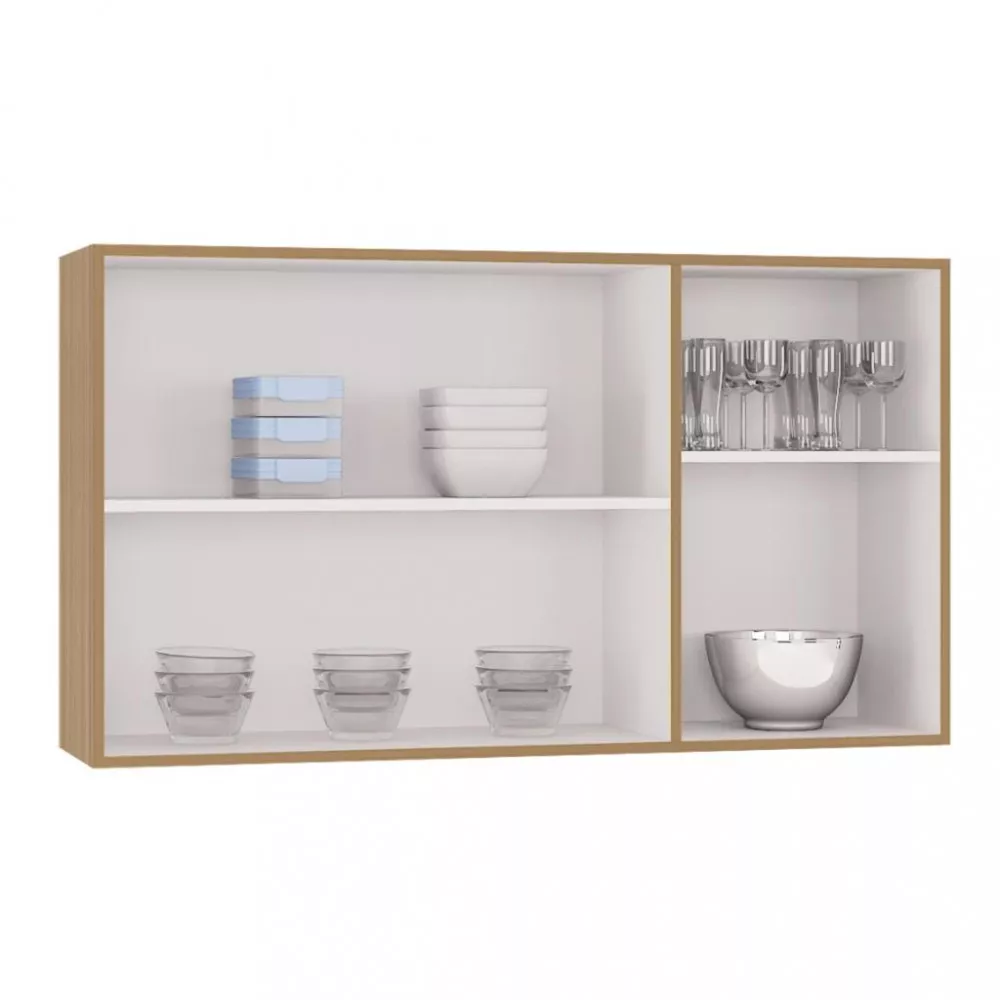 Armário Aereo 3 Portas 120cm Perola Poquema