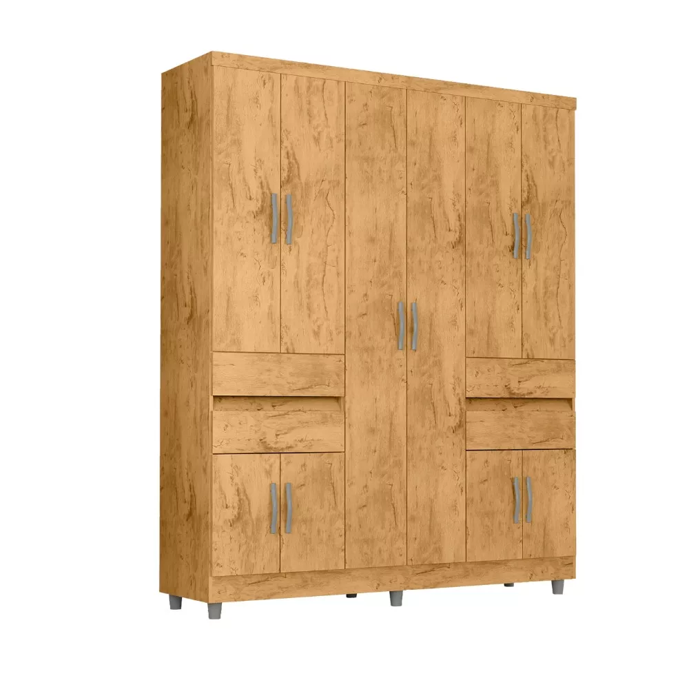 Guarda Roupa Casal Com Pés 10 Portas 4 Gavetas 2230 Araplac