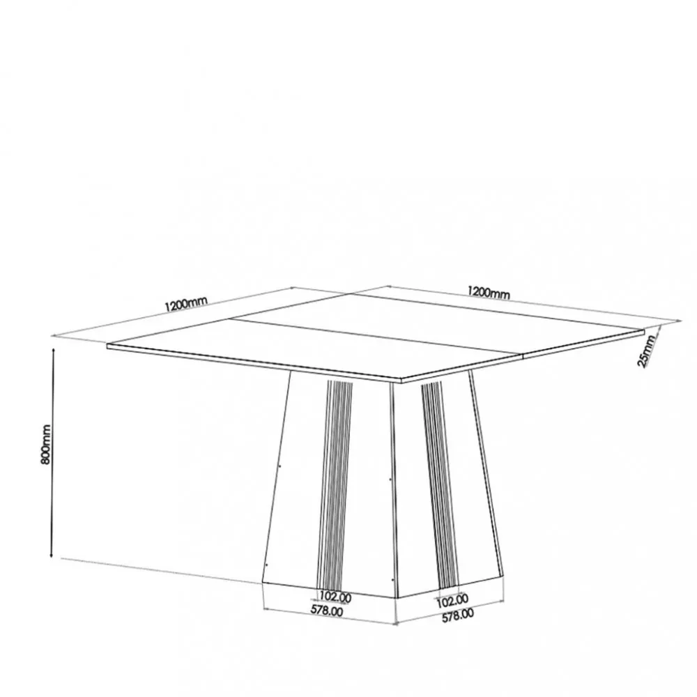 Image 2 of 4 of Conjunto Sala de Jantar Mesa 120cm Nany 8 Cadeiras Iza Viero