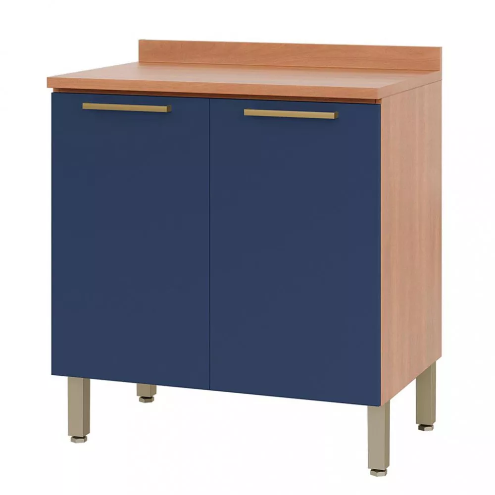 Balcão 2 Portas 80cm com Tampo Sálvia Telasul