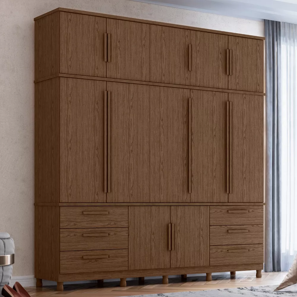 Guarda Roupa Casal 12 Portas 6 Gavetas Titan Albatroz