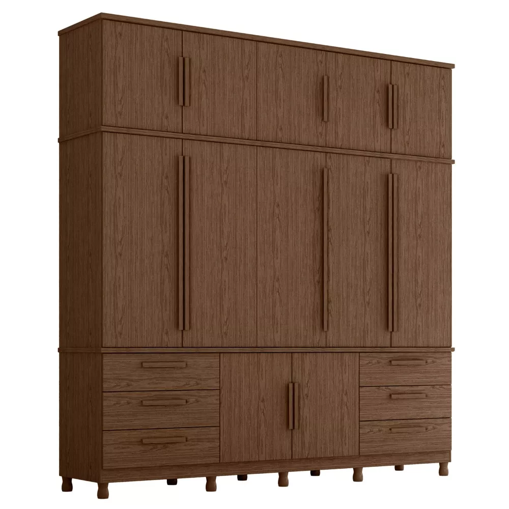 Guarda Roupa Casal 12 Portas 6 Gavetas Titan Albatroz