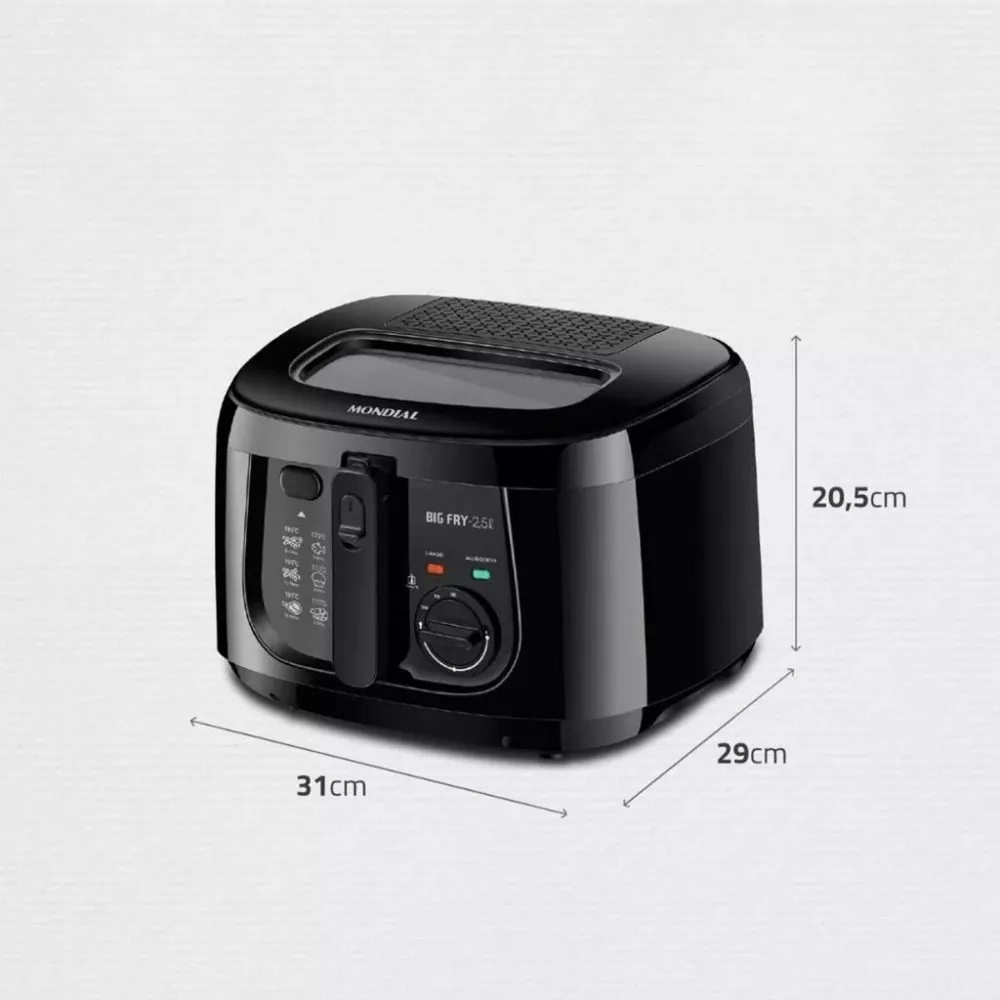 Image 2 of 3 of Fritadeira Elétrica Mondial com Óleo Big Fry FT-07 2,5L