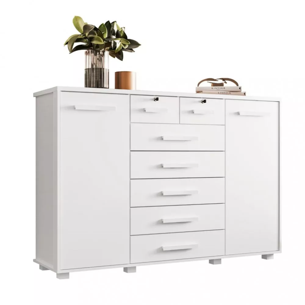 Cômoda 7 Gavetas 2 Portas com Pés Fontana Albatroz