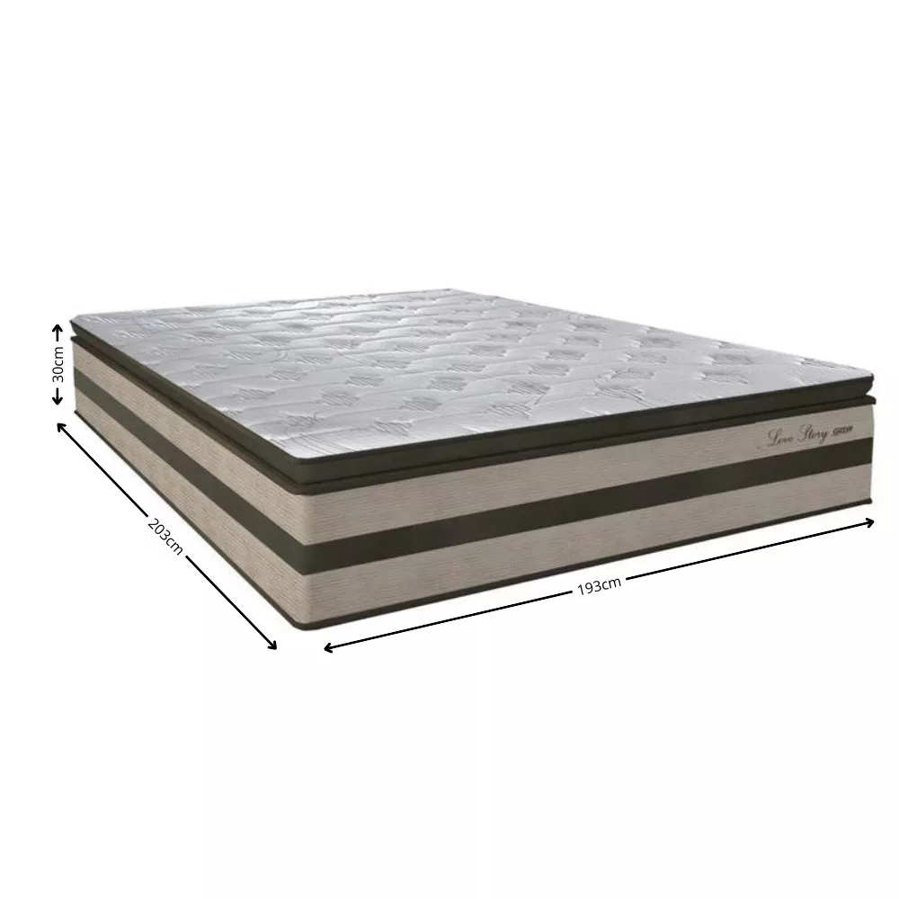 Colchão King 193cm Molas Ensacadas Love Story HF V24 Gazin