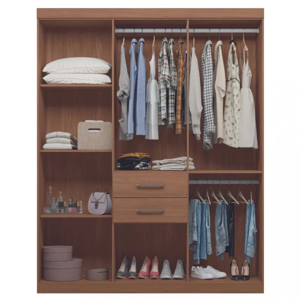 Guarda Roupa Casal 8 Portas 2 Gavetas Verona Santos Andira