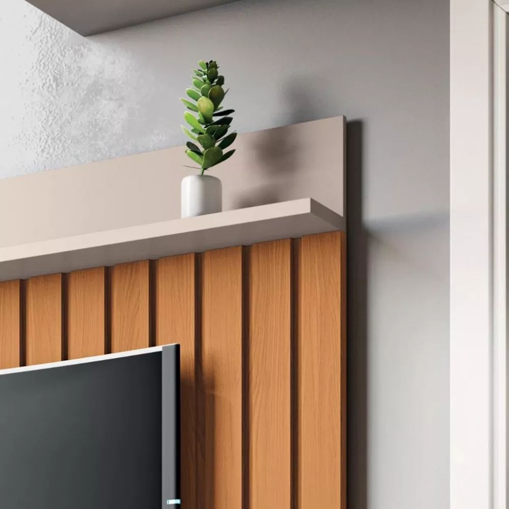 Painel Ripado para TV até 55 Polegadas 1 Porta Self HB Móveis