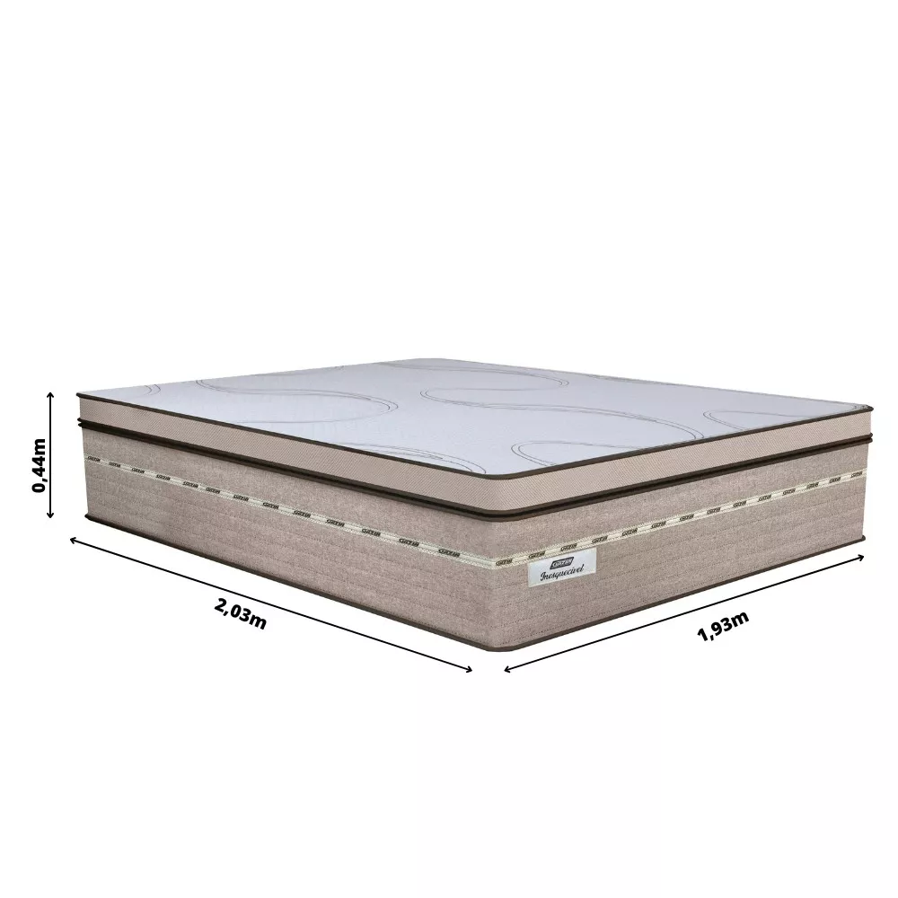 Colchão King 193cm Molas Ensacadas Inesquecível Gazin