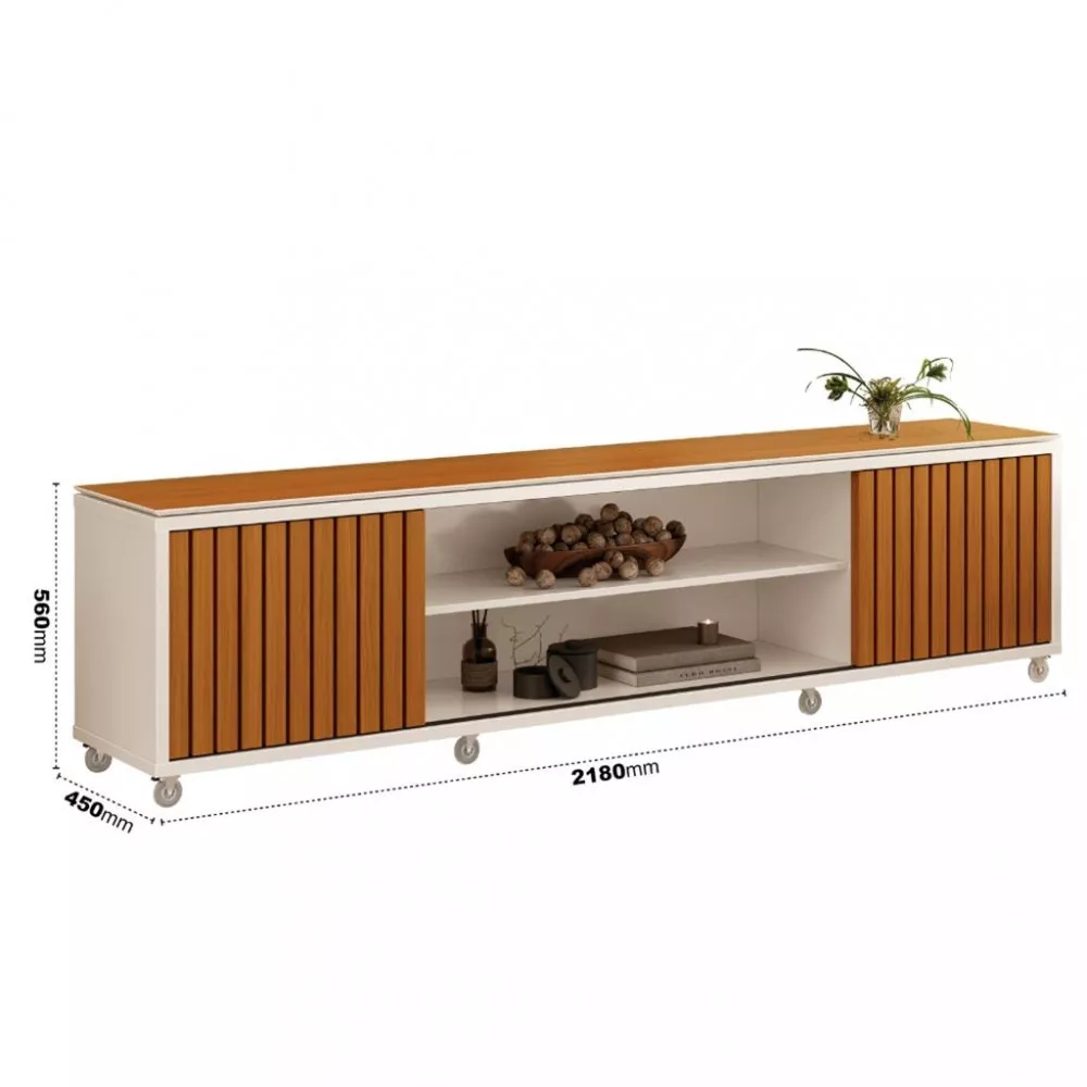 Rack para TV até 75 Polegadas 2 Portas 220cm Master EDN Móveis