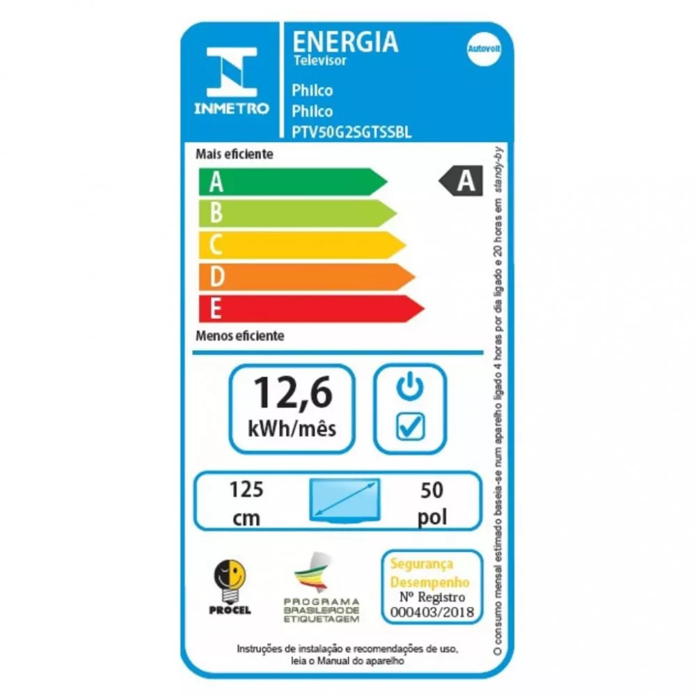 Smart TV Philco 50 Polegadas LED 4K PTV50G2SGTSSBL