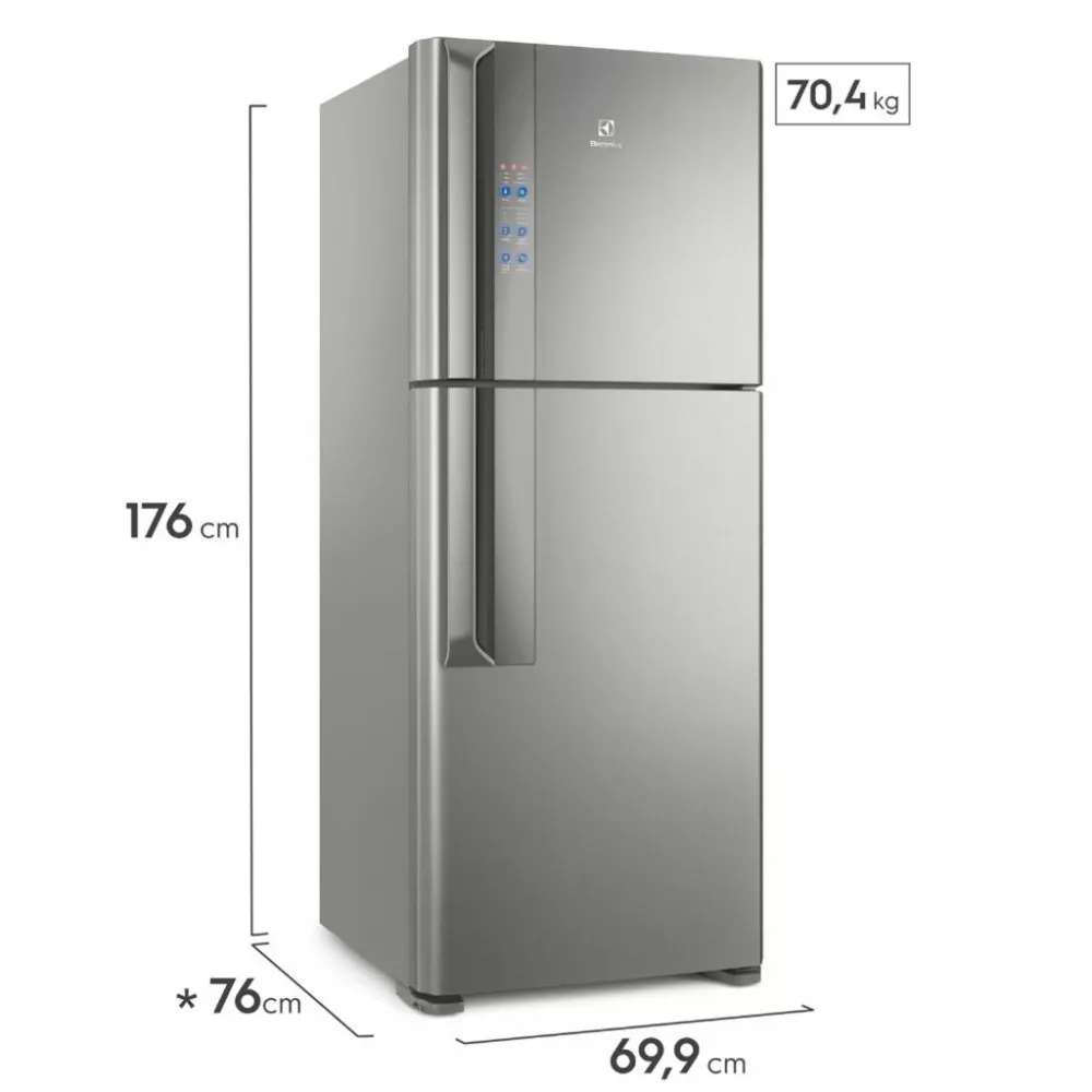Geladeira Electrolux IF55S Frost Free Inverter Top Freezer 431L