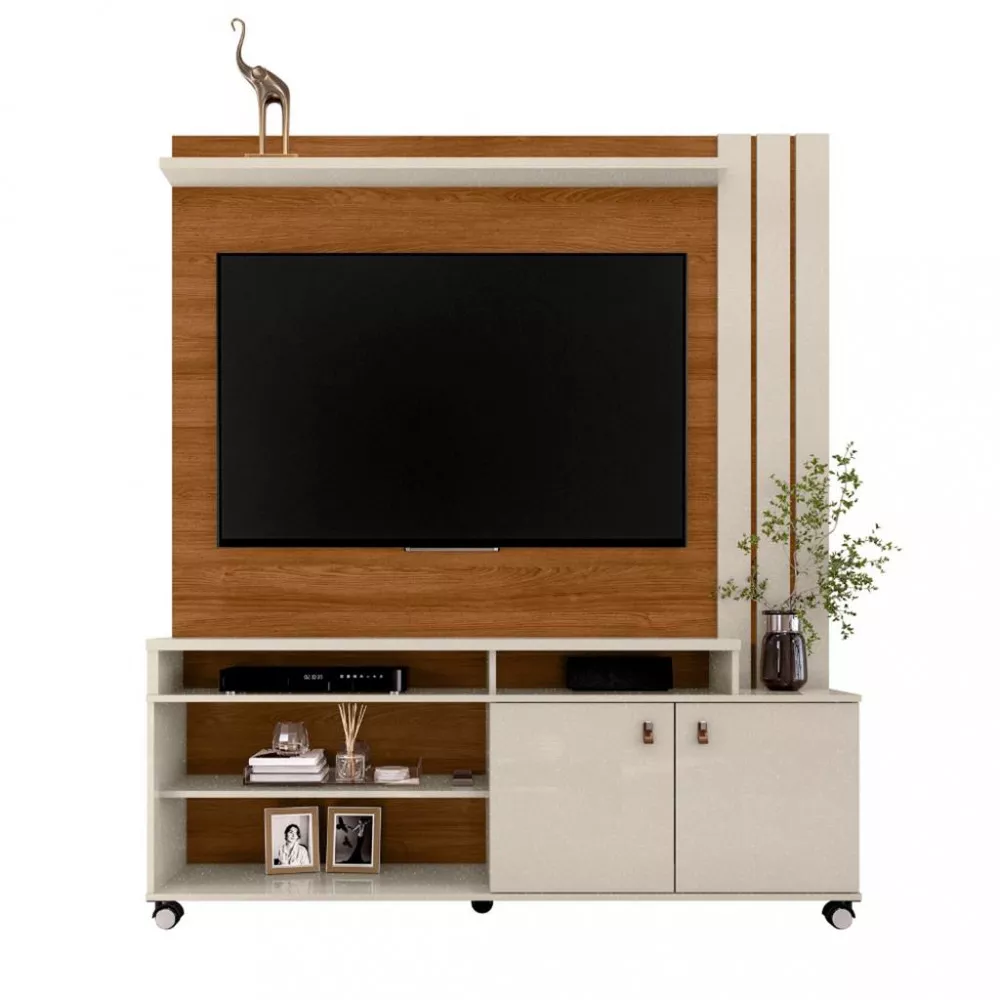 Estante Home para TV até 70 Polegadas 2 Portas com Rodízios Nevada Mobler