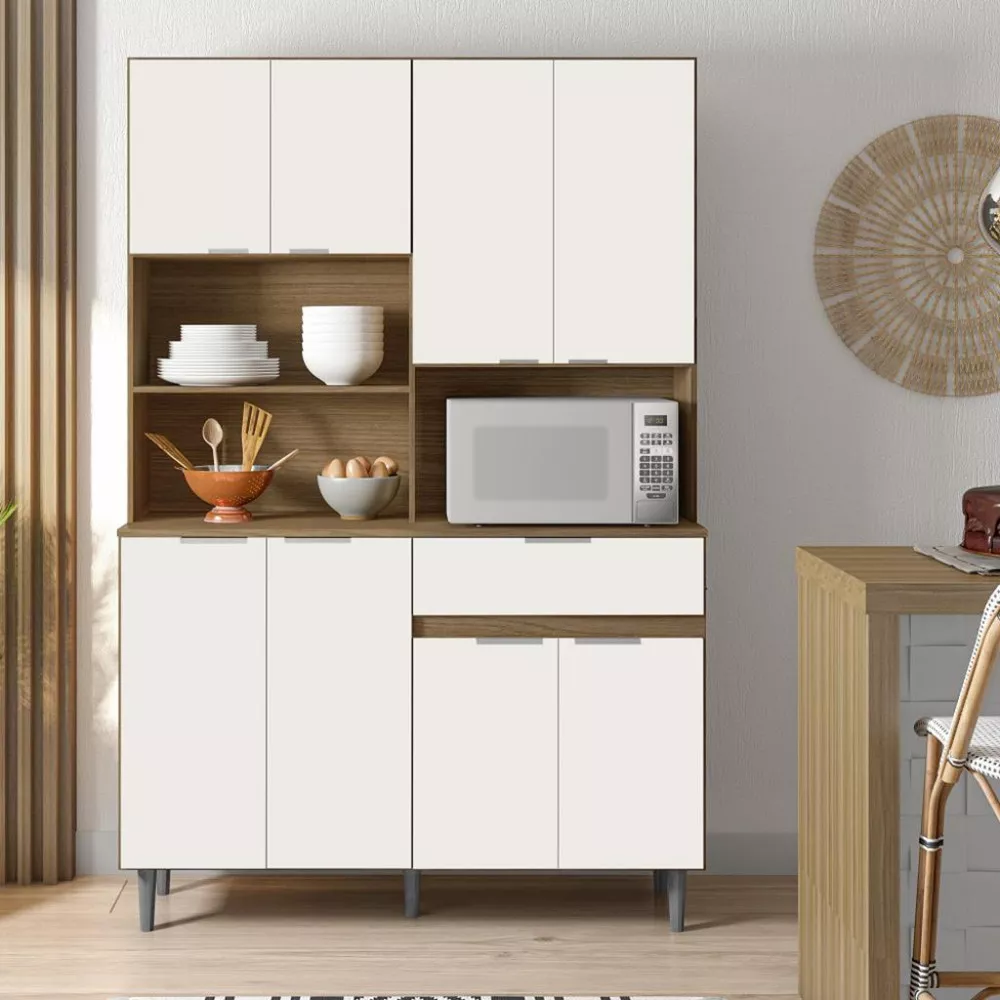 Cozinha Compacta 8 Portas 1 Gaveta Laila Poliman