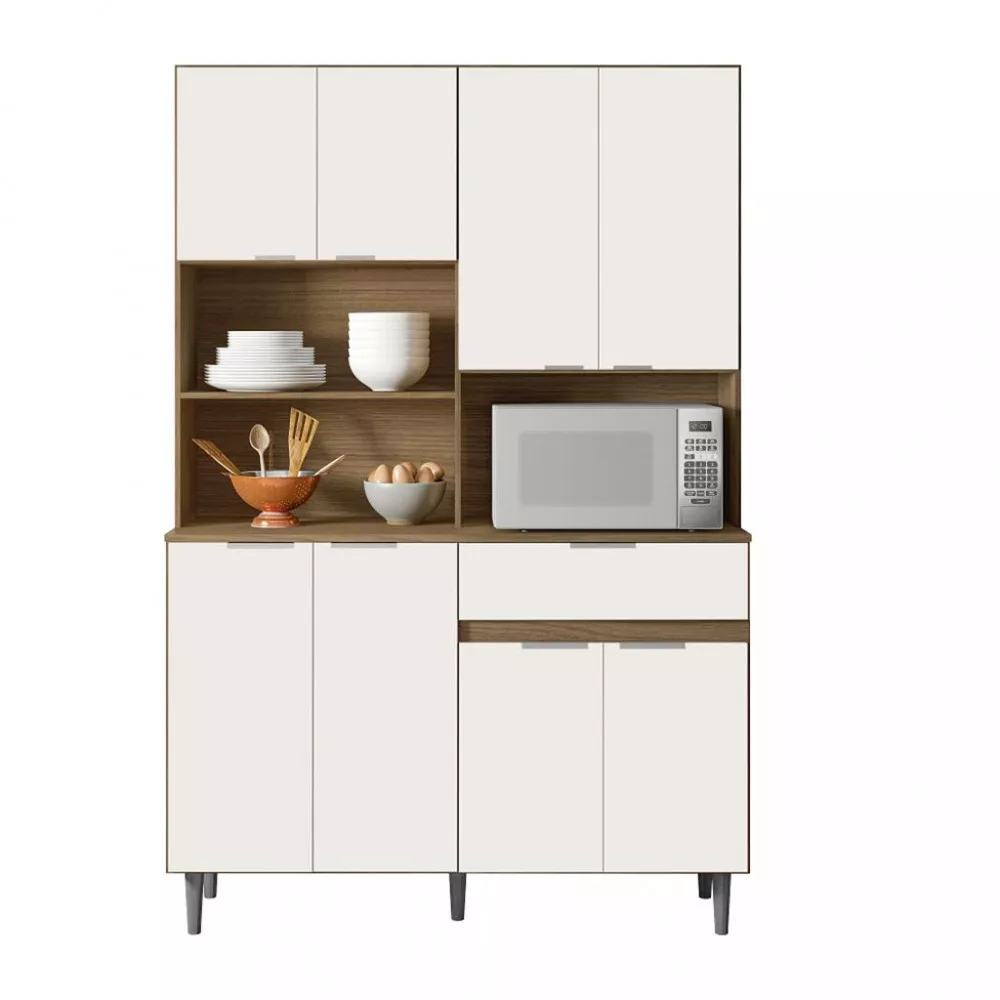 Cozinha Compacta 8 Portas 1 Gaveta Laila Poliman