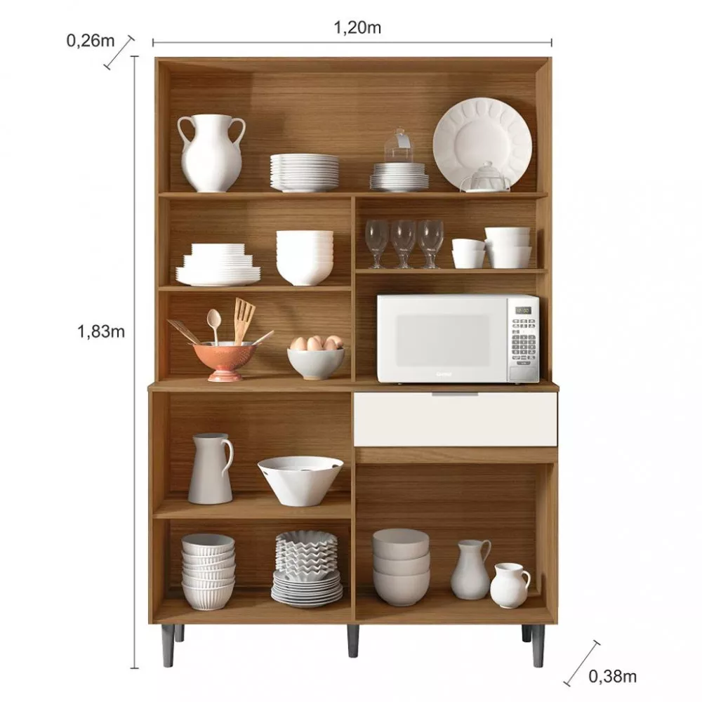 Cozinha Compacta 8 Portas 1 Gaveta Laila Poliman