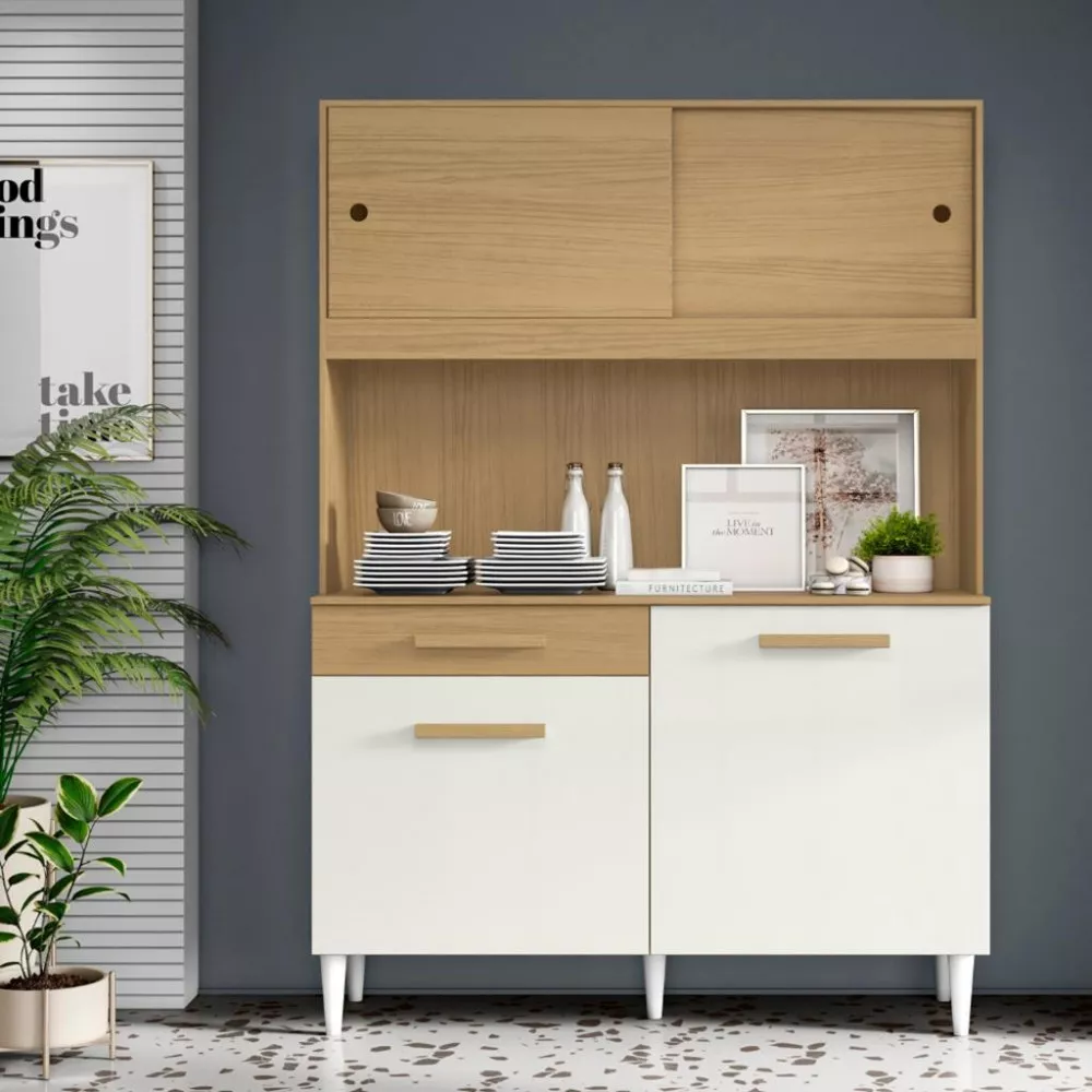 Cozinha Compacta 4 Portas 1 Gaveta Flex Color 4308 Aramóveis