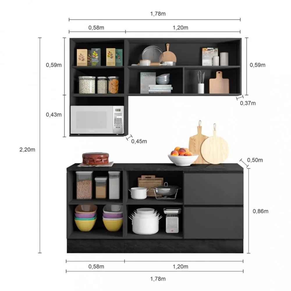 Cozinha Completa 5 Peças Etna Poliman