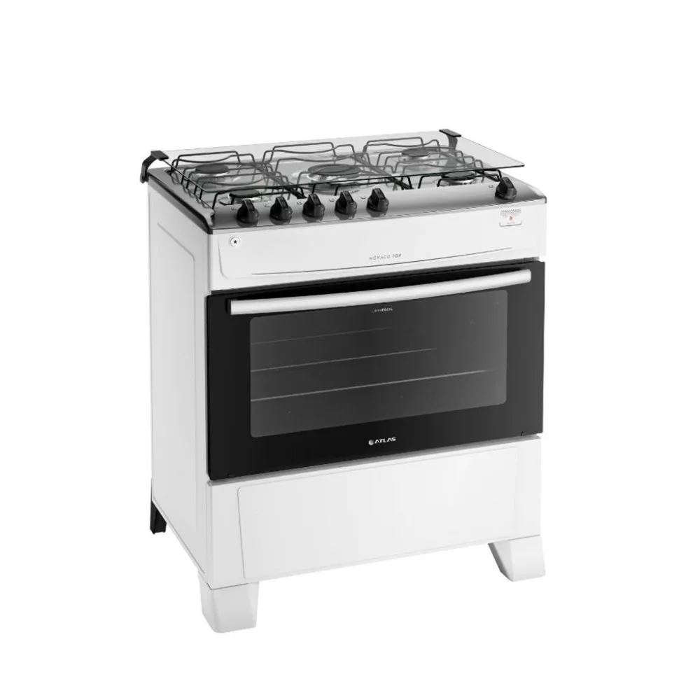 Fogão 5 Bocas Atlas Mônaco Top Acendimento Automático
