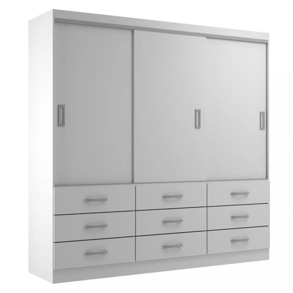 Guarda Roupa Casal 3 Portas 9 Gavetas Isabela Evidencia
