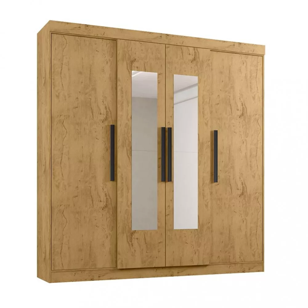 Guarda Roupa Casal Espelho 4 Portas 3 gavetas EB23066 Araplac