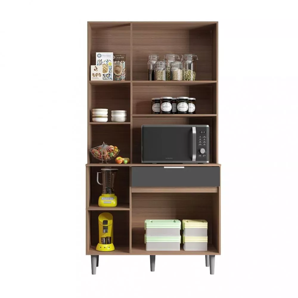 Cozinha Compacta Kit 6 Portas 6 Portas 1 Gaveta Nubia Poliman