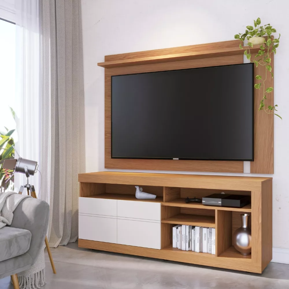 Rack com Painel para Tv até 60 Polegadas 2 Portas Inajá Leme Colibri