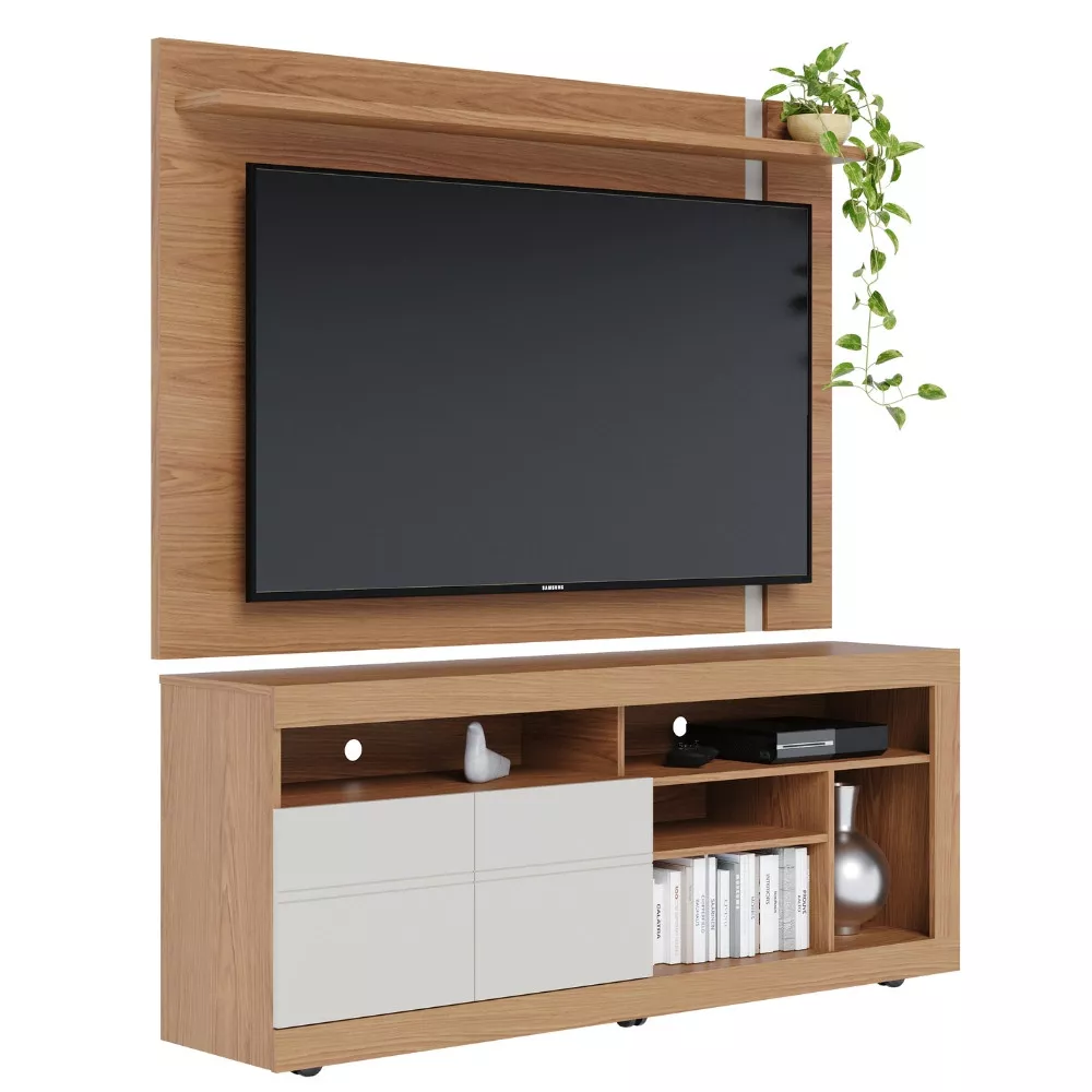 Rack com Painel para Tv até 60 Polegadas 2 Portas Inajá Leme Colibri