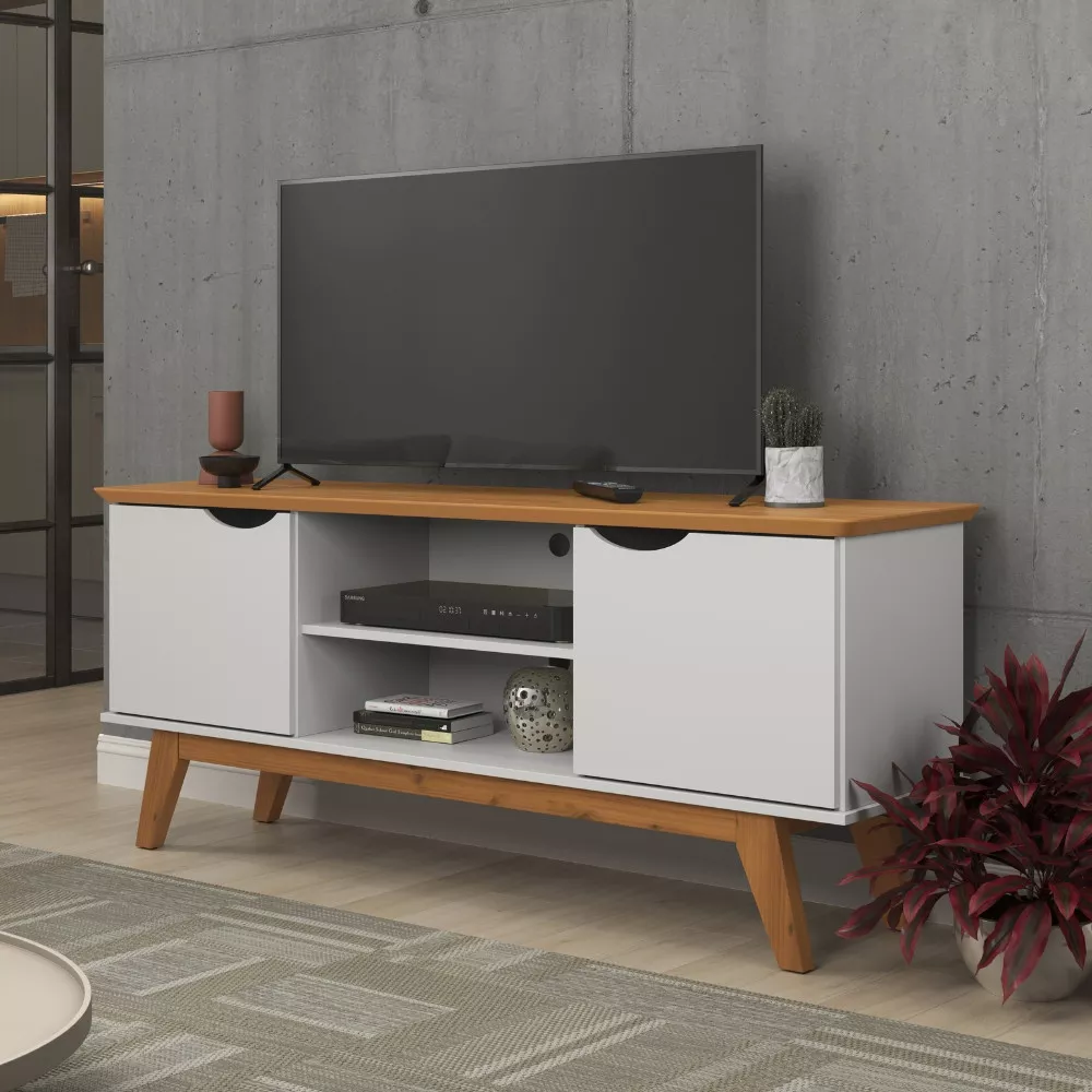 Rack para TV até 46 Polegadas 2 Portas com Pés Prism 1.4 Patrimar