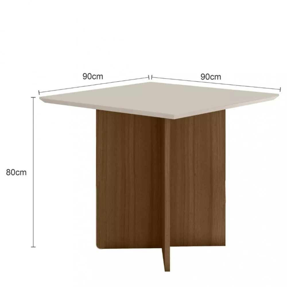 Conjunto Sala de Jantar Helo 90cm com 4 cadeira Jade Poliman