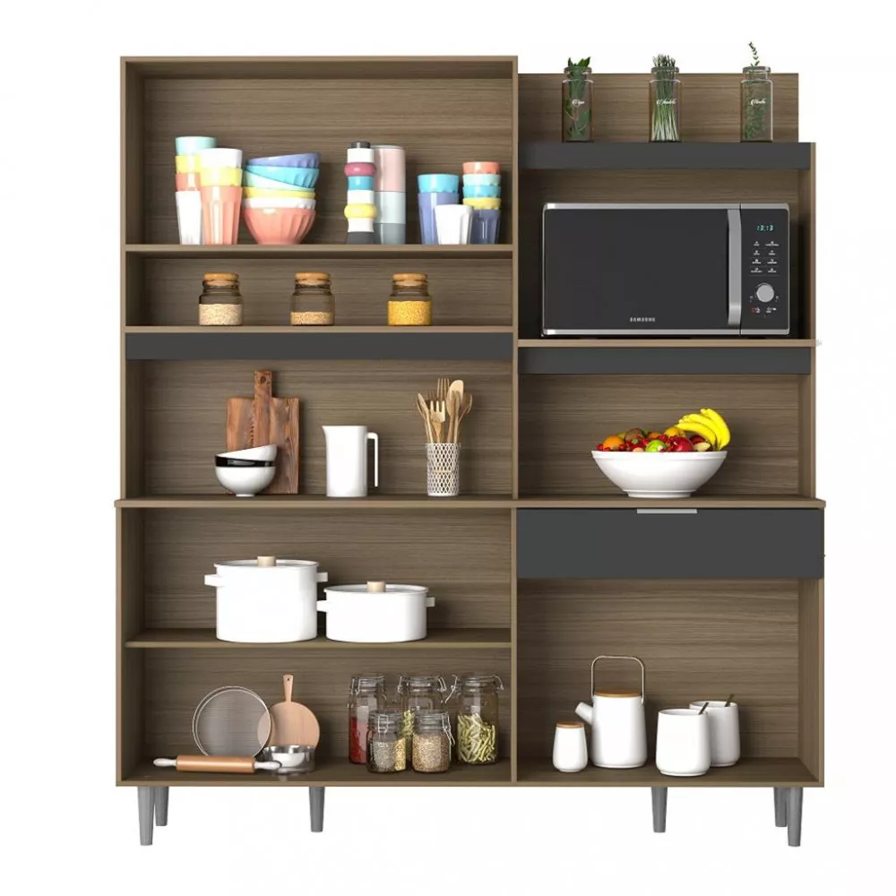Cozinha Compacta Kit 6 Portas 1 Gaveta Emily Poliman