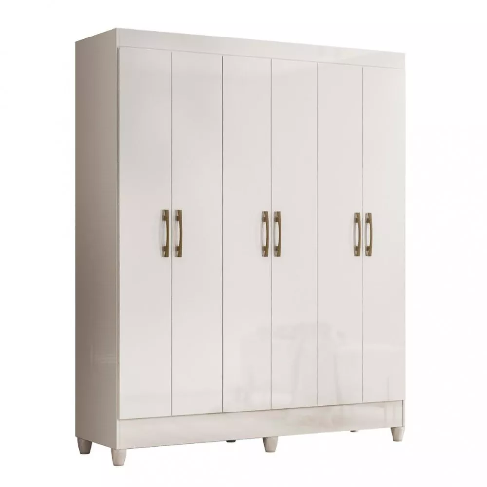 Guarda Roupa Solteiro 6 Portas 1 Gaveta Cancun Moval