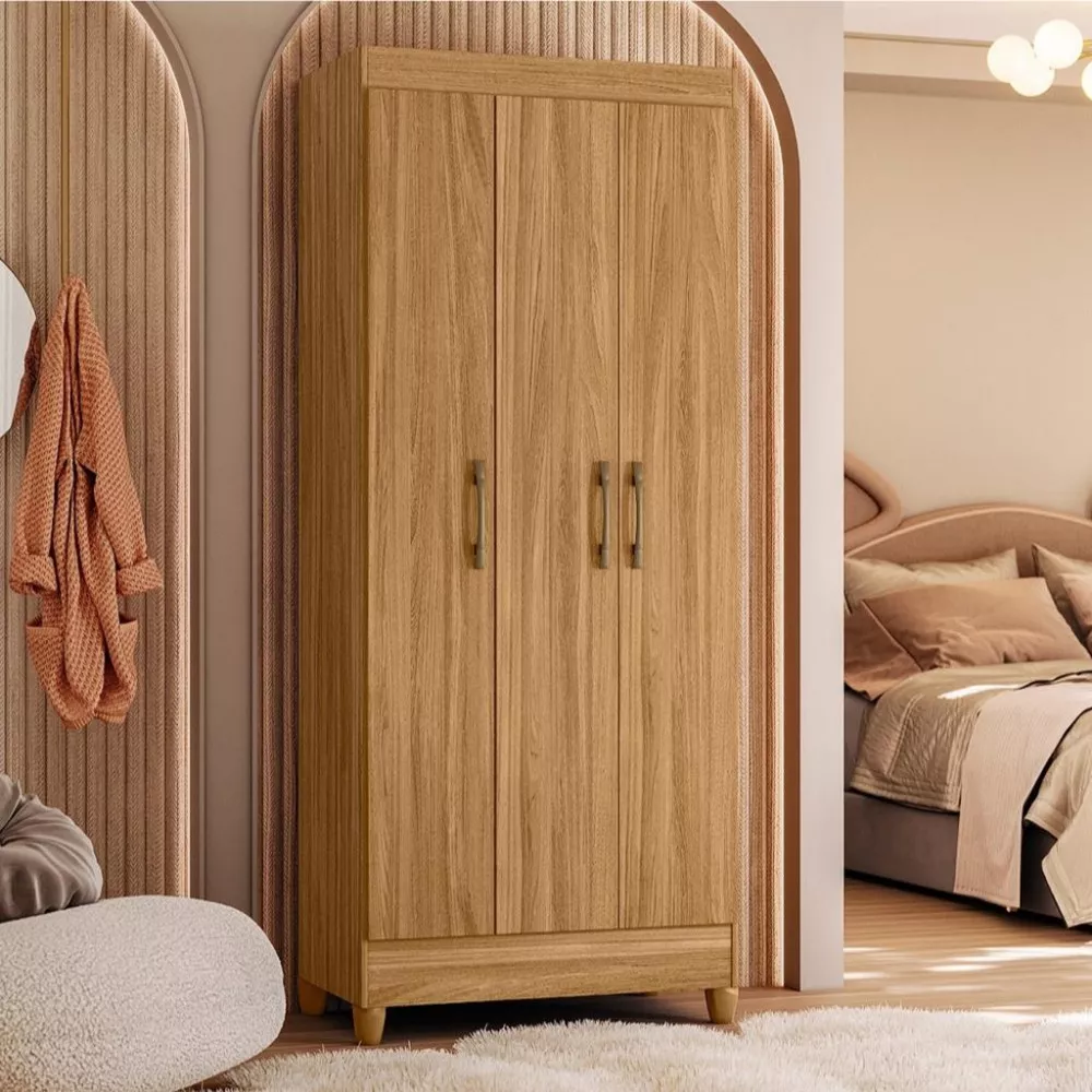 Guarda Roupa Solteiro 3 Portas 1 Gaveta Lyon Moval