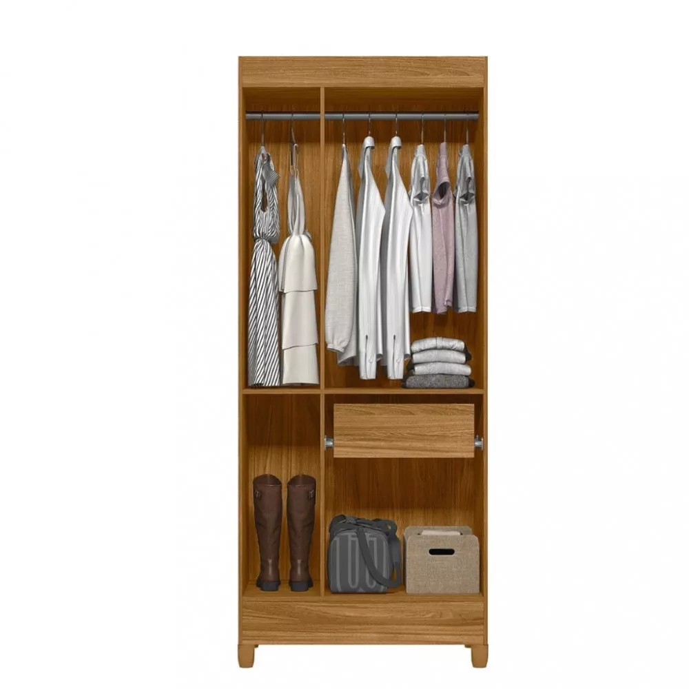 Guarda Roupa Solteiro 3 Portas 1 Gaveta Lyon Moval