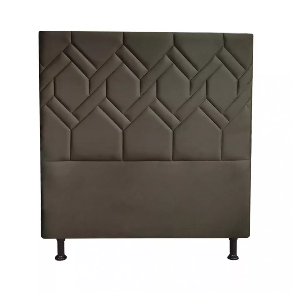 Cabeceira Estofada Solteiro 90cm Veludo Alana JS Móveis