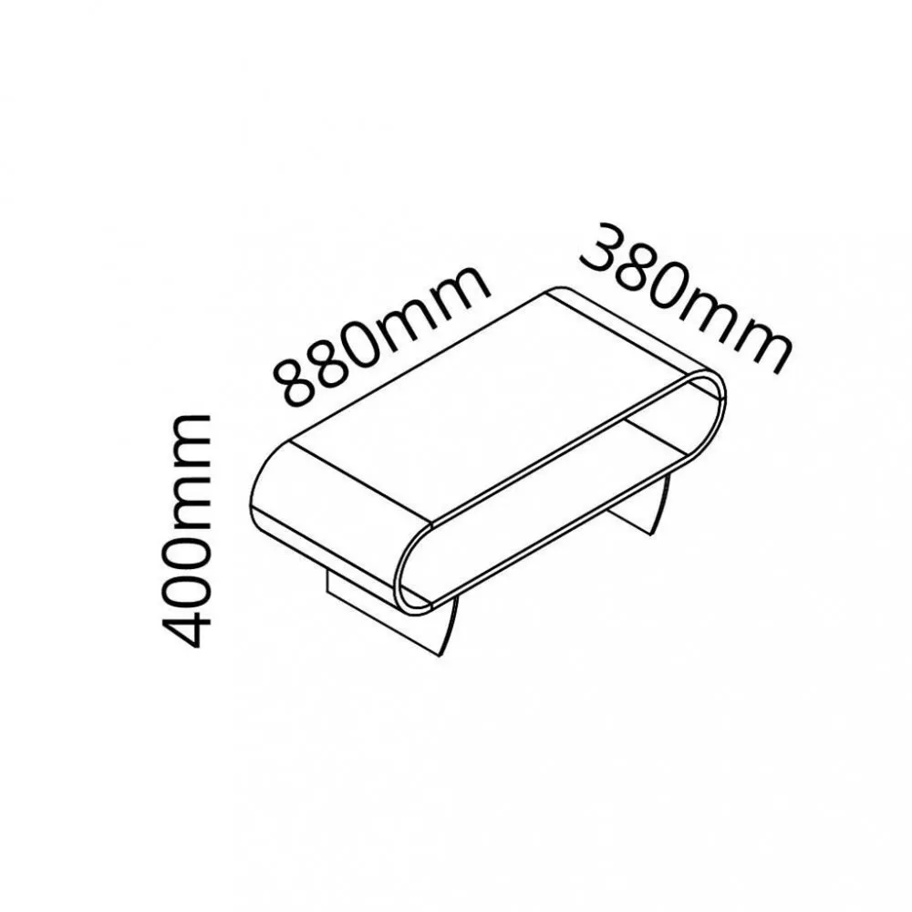 Mesa de Centro Com Pés de Vidro Nobre Gelius
