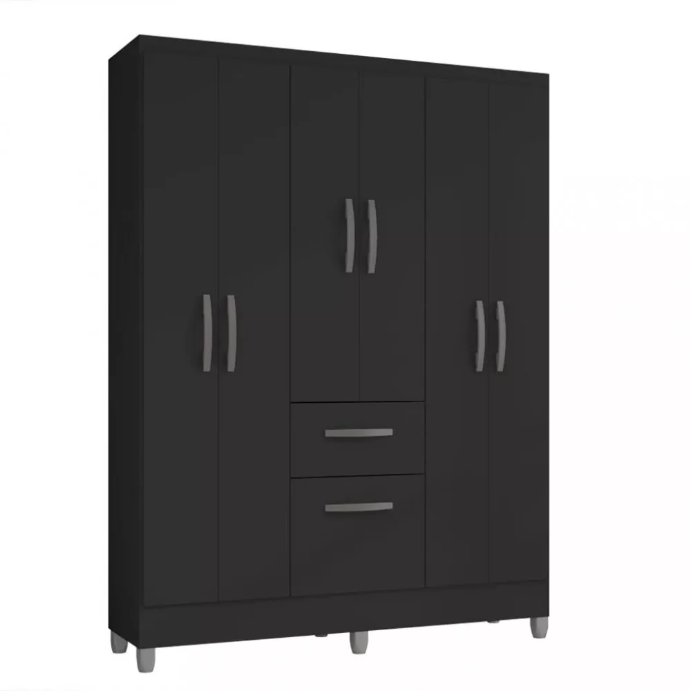 Guarda Roupa Solteiro 7 Portas 1 Gaveta Turin Poquema