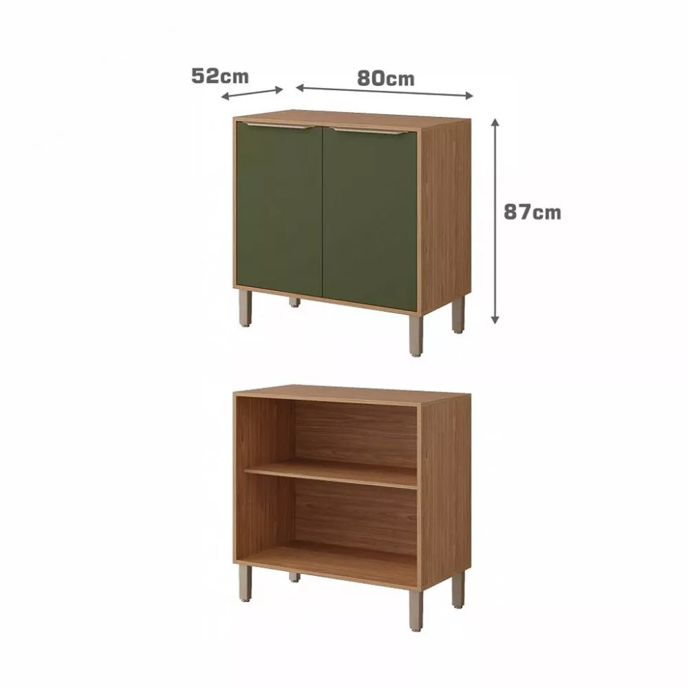 Balcão 2 Portas 80cm com Tampo em MDF Divina MGM Móveis