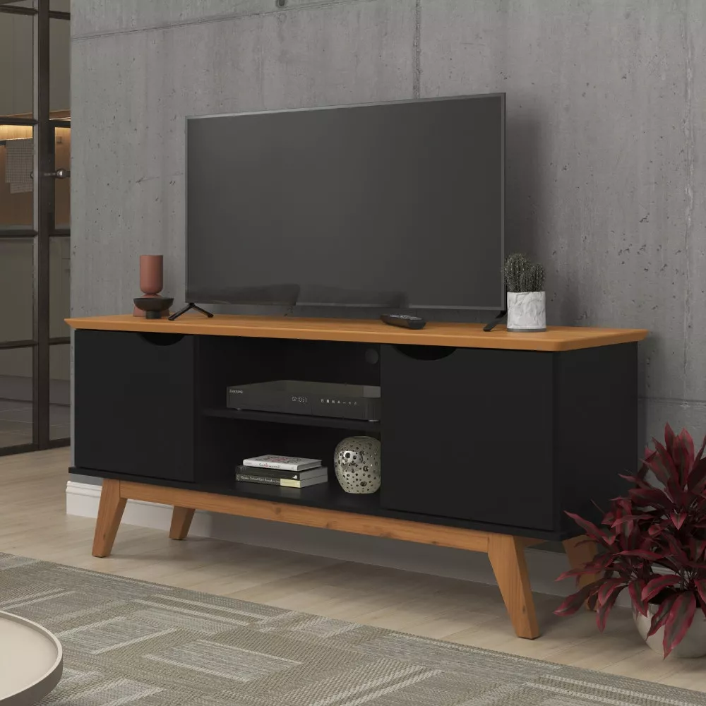 Rack para TV até 46 Polegadas 2 Portas com Pés Prism 1.4 Patrimar
