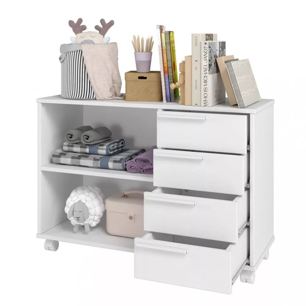 Balcão 4 Gavetas com Rodízios BDI01 BRV Móveis